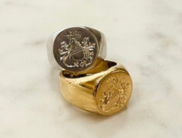 Signet rings I 18k white and re gold